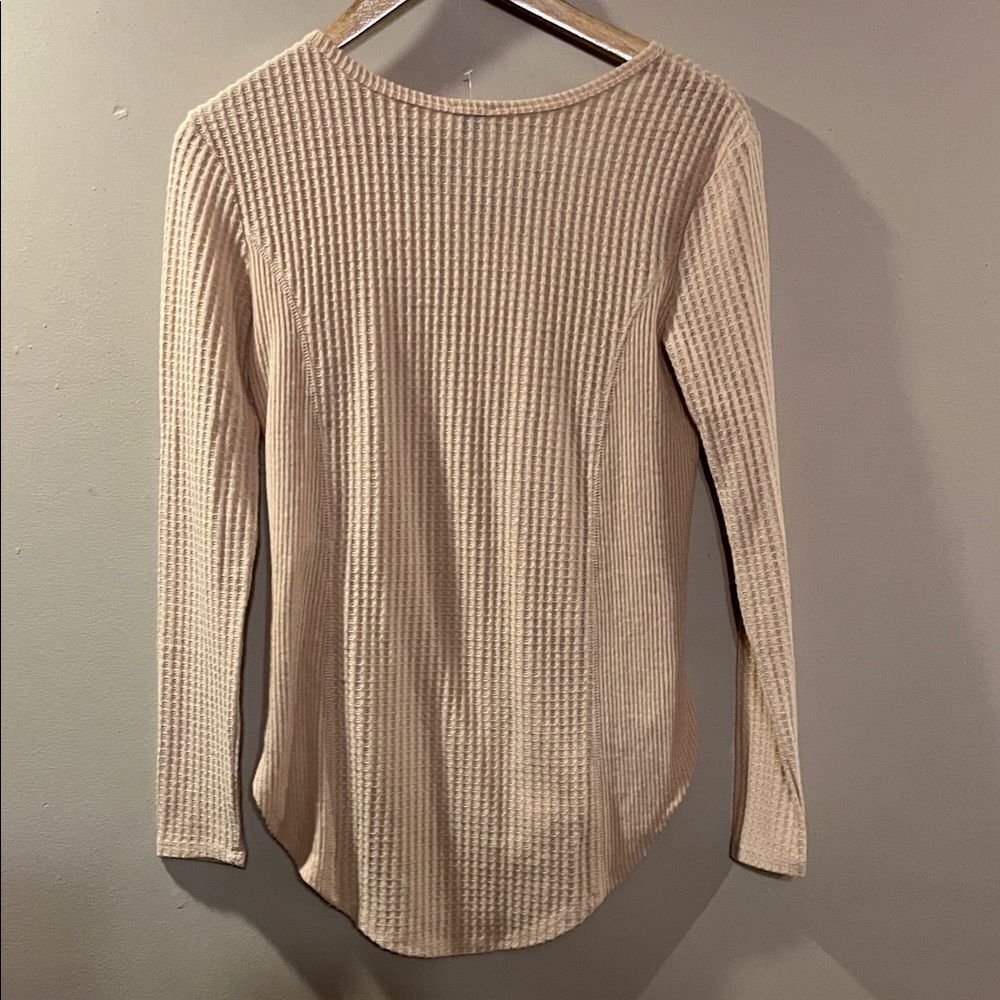 NWT Blue Rain Waffle Long Sleeve Top - Picture 7 of 9